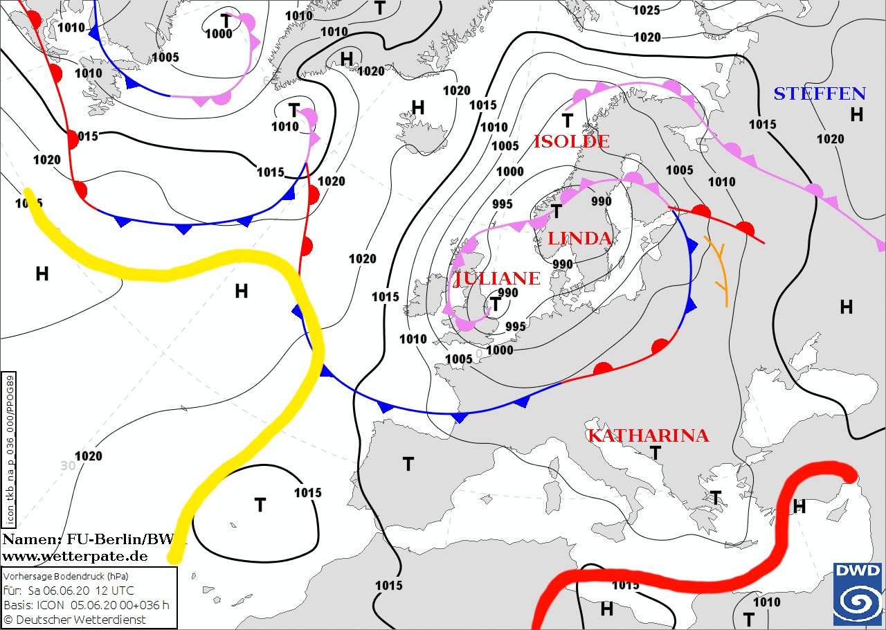 Situazione meteo del week end 6-7 Giugno